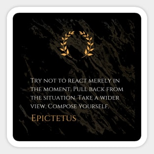 The Art of Stoic Composure: Epictetus' Guiding Light Sticker